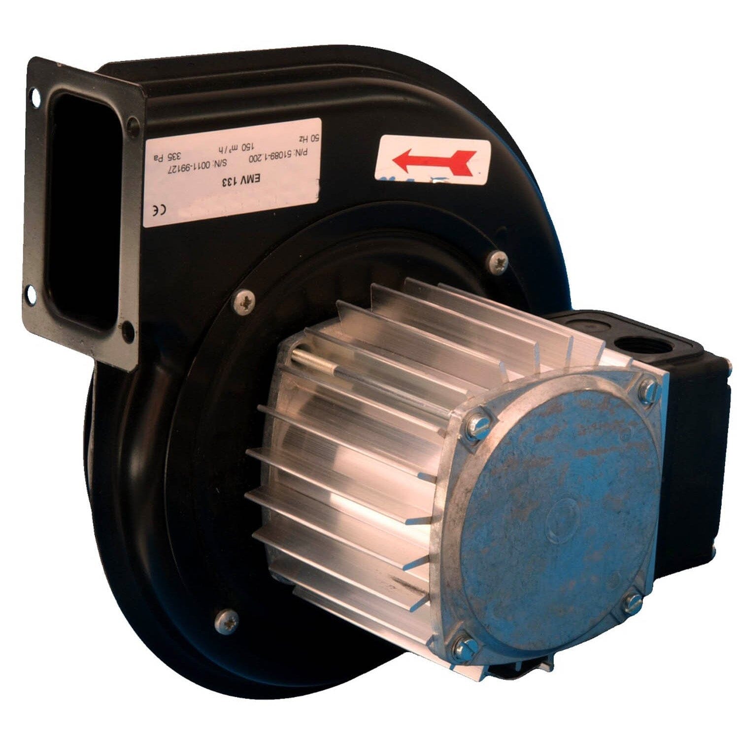 Aanjager ventilator EMV 133 - 230 V zijaanzicht