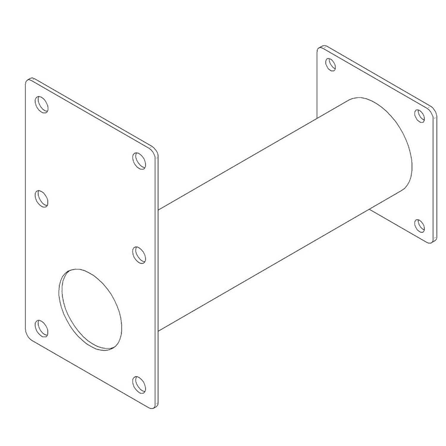 Adapter handbediening voor veldsmederij onderstuk technische tekening