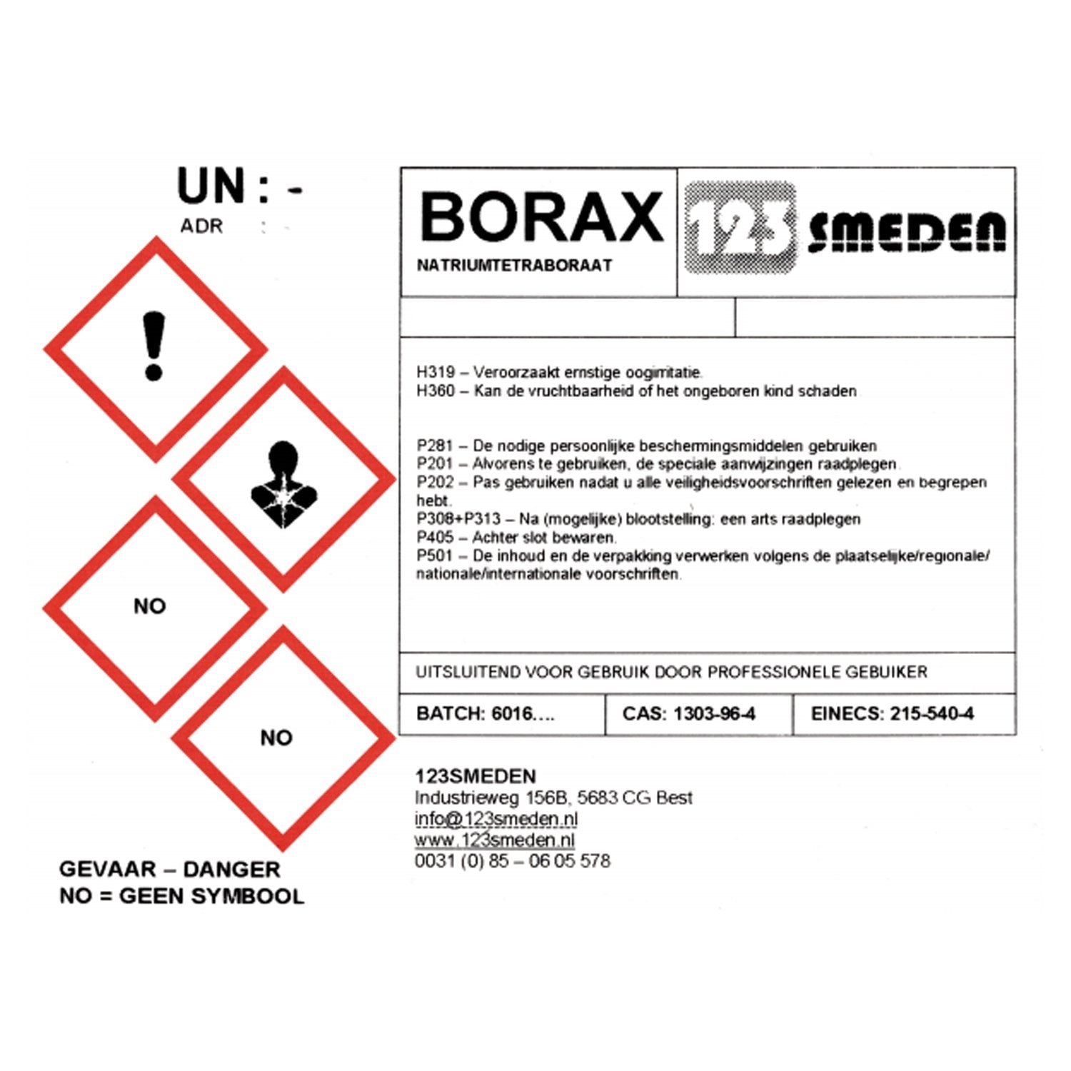 Borax poeder natriumtetraboraat Detail