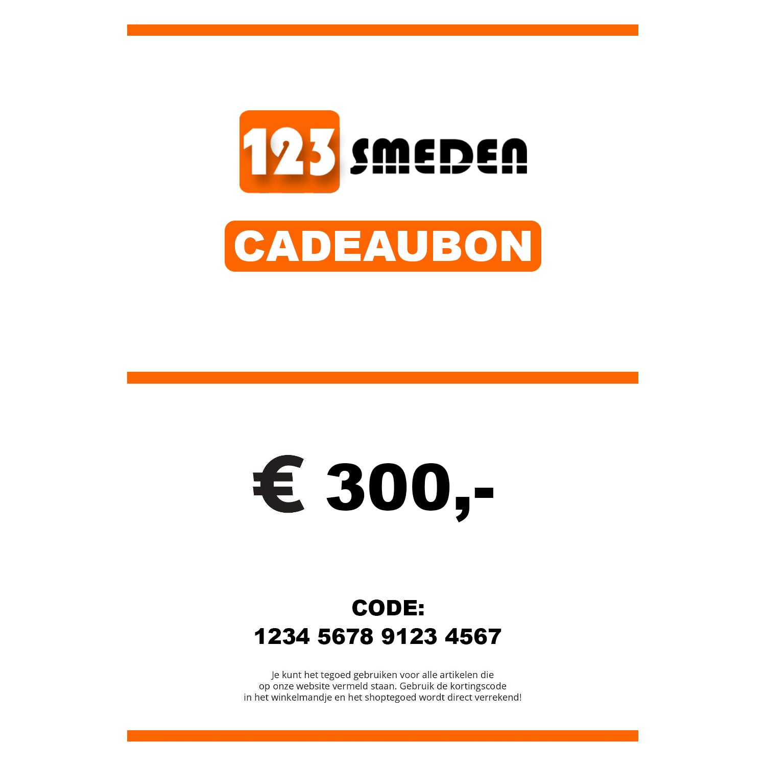Cadeaubon Vooraanzicht