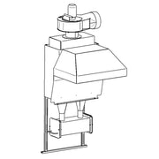 Cycloon-roetafscheider type Z 302 voor smeedoven Technische tekening
