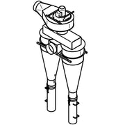 Cycloon-roetafscheider Z 502-30 voor smidsvuren Technische tekening