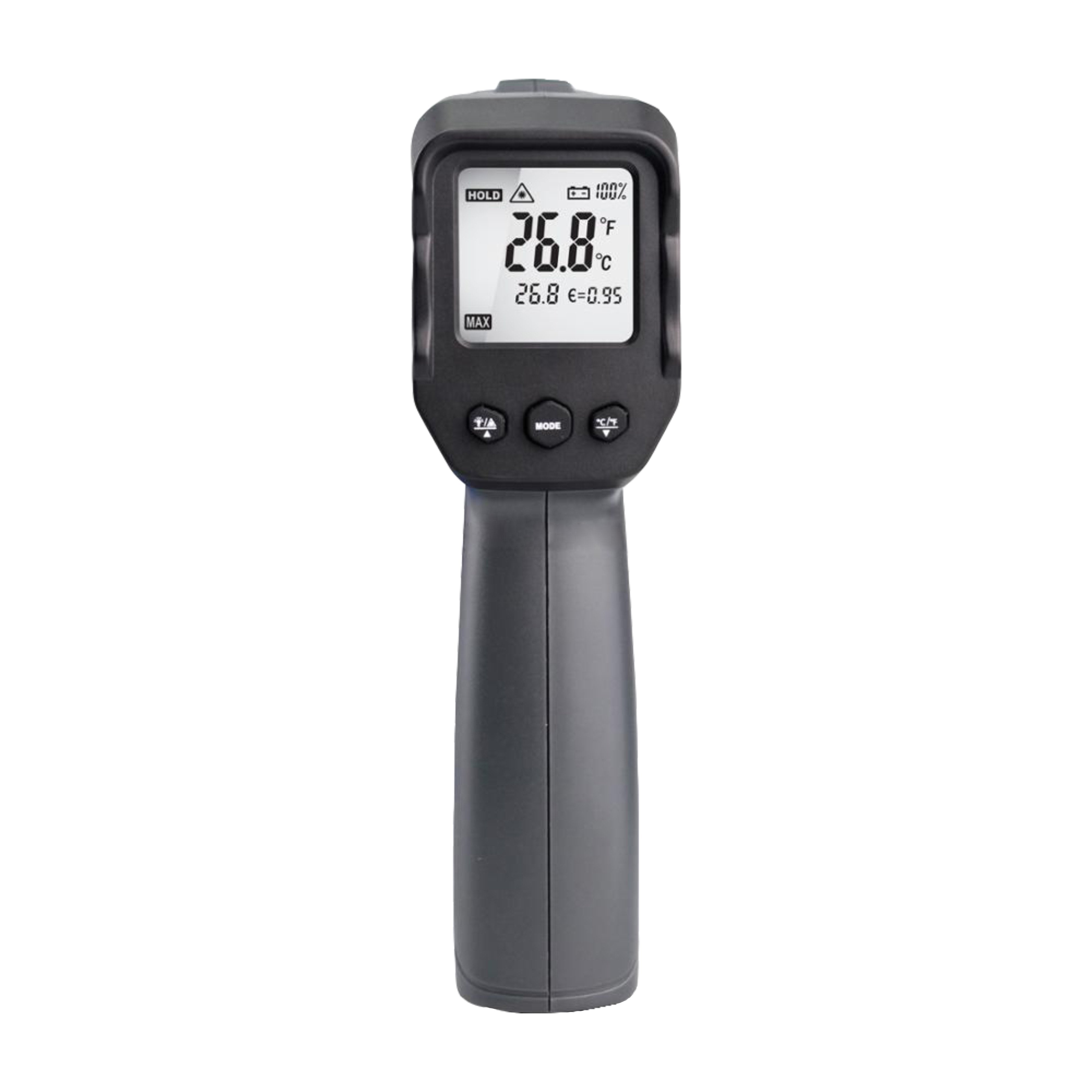 Digitale infrarood thermometer tot 1.600 °C Vooraanzicht