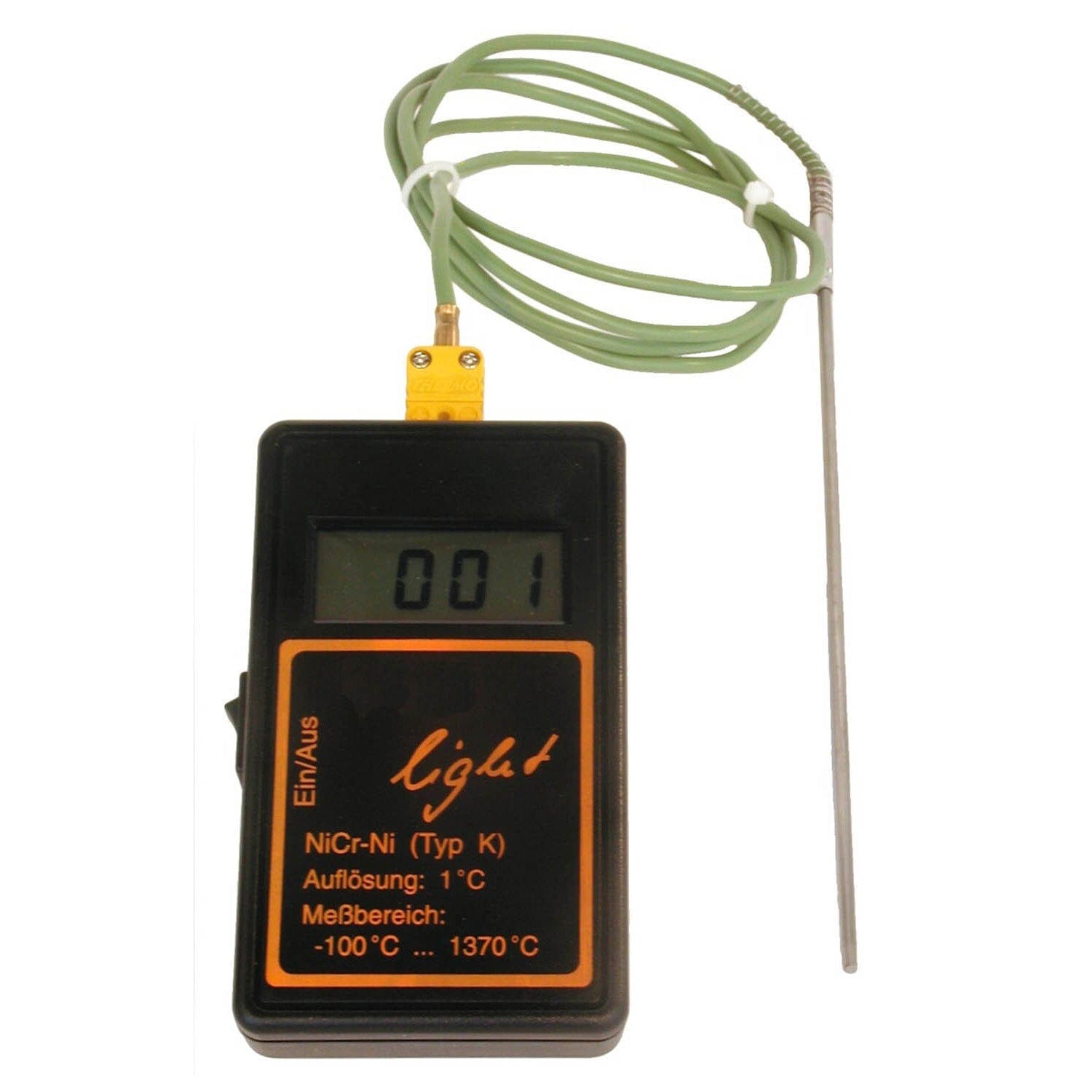 Digitale temperatuurindicator tot 1.200 °C Vooraanzicht