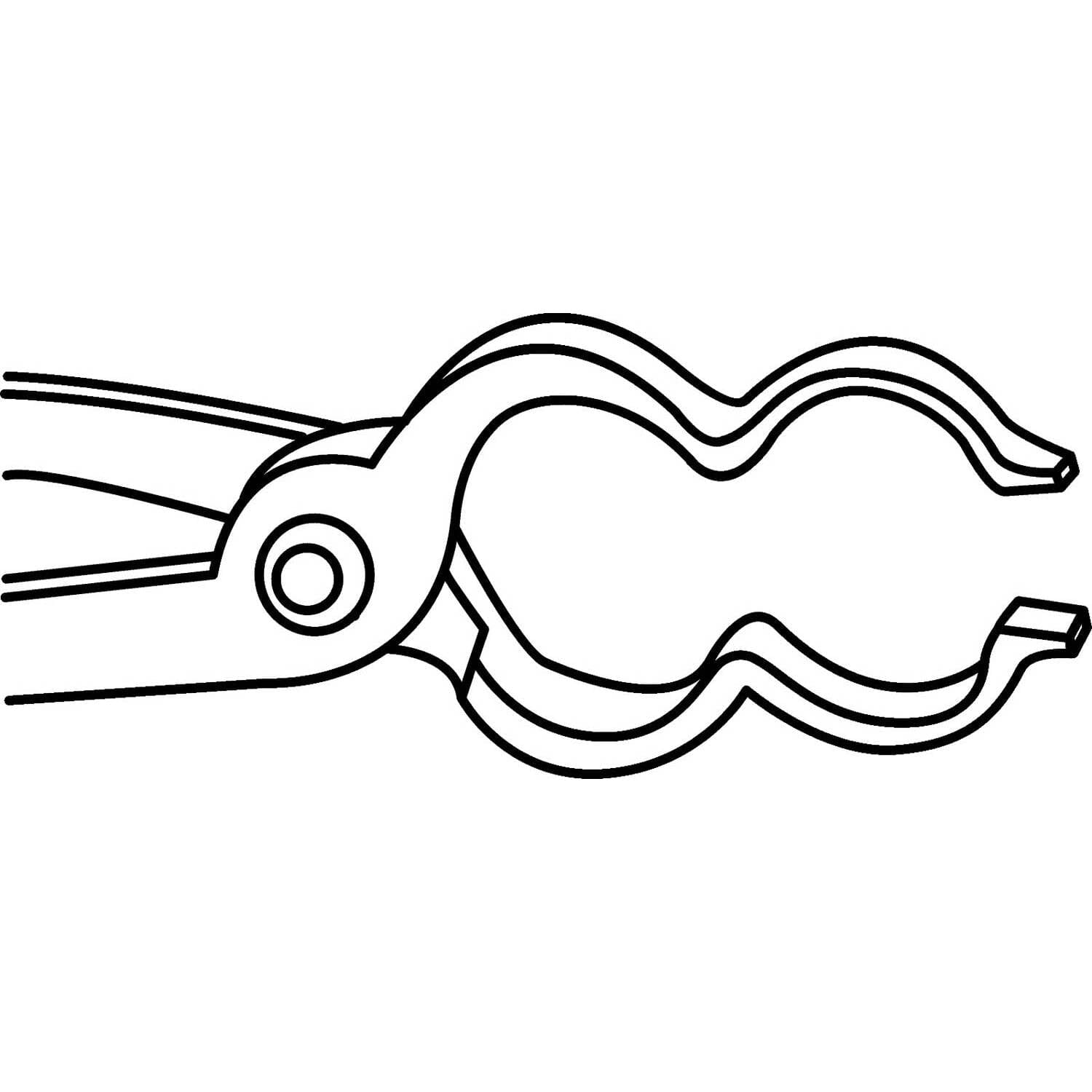 Driedubbele tang TC-331 - 350 mm Technische tekening