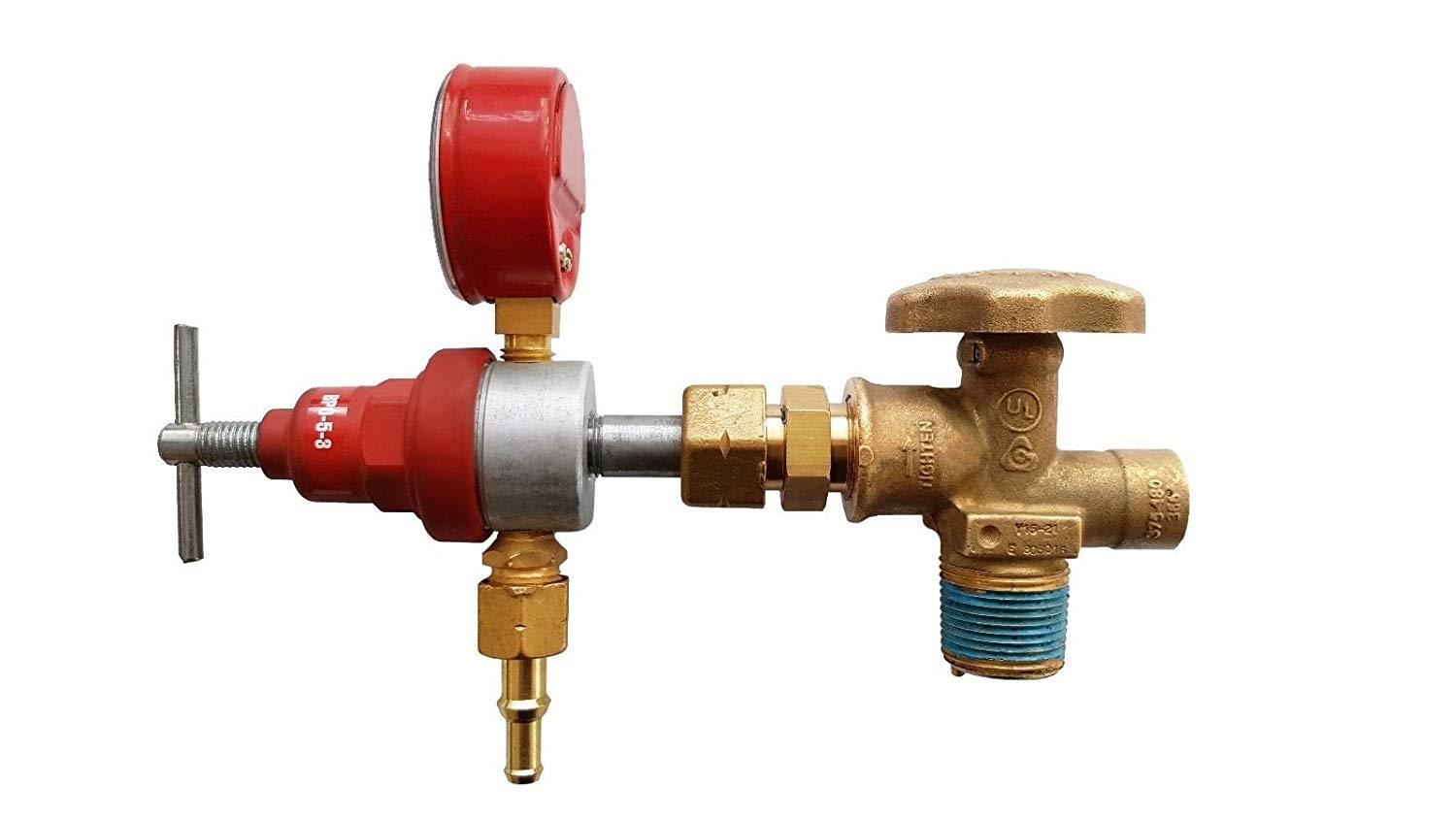 Dubbele gasbrander 322, 160.000 BTU Zijaanzicht