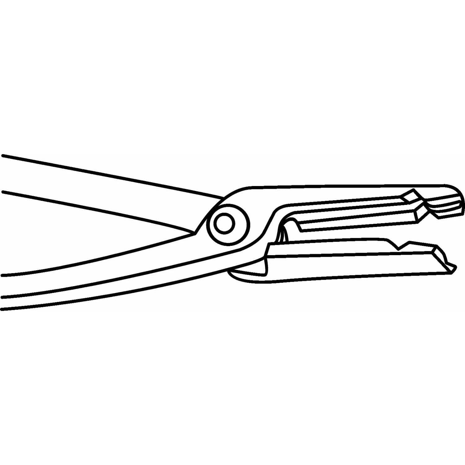 Eendenbek tang TC-335 - beenlengte 200 mm technische tekening