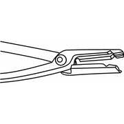 Eendenbek tang TC-335 - beenlengte 200 mm technische tekening