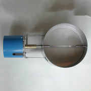 Elektrische rookgasklep 250 mm met servomotor boven aanzicht