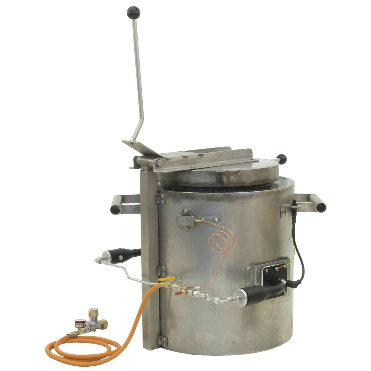 Gas smeltoven GTO 25 - 25 kg kroes Vooraanzicht