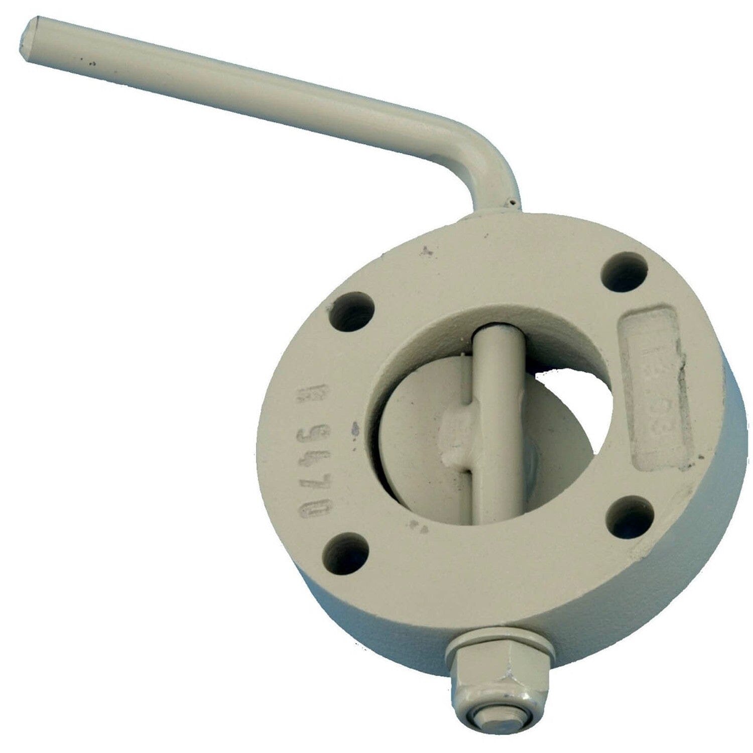 Gasklep drukzijde type 2 - Ø 100 mm Vooraanzicht