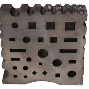 Geperforeerde plaat 400 x 400 x 100 mm Vooraanzicht