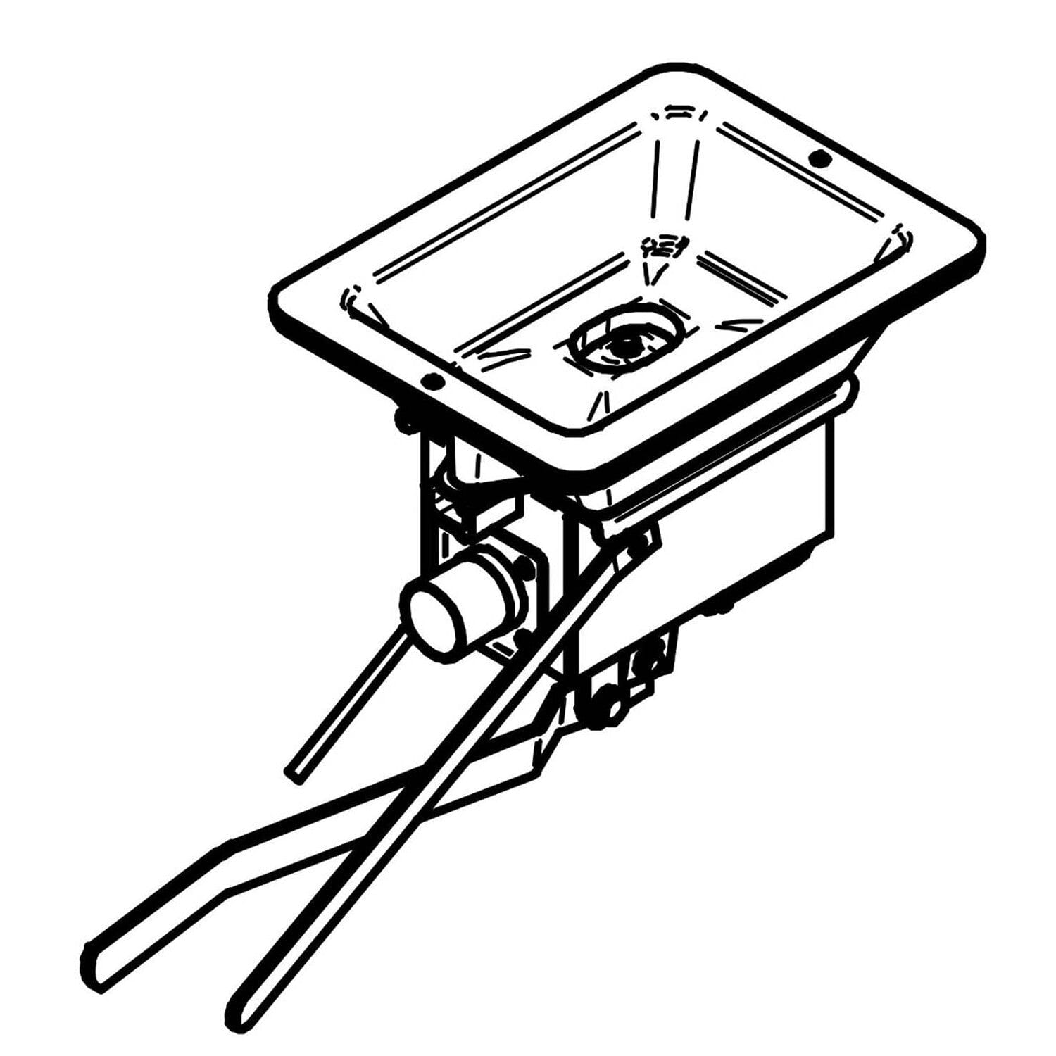 Gietijzeren vuurpot type EE-4 technische tekening
