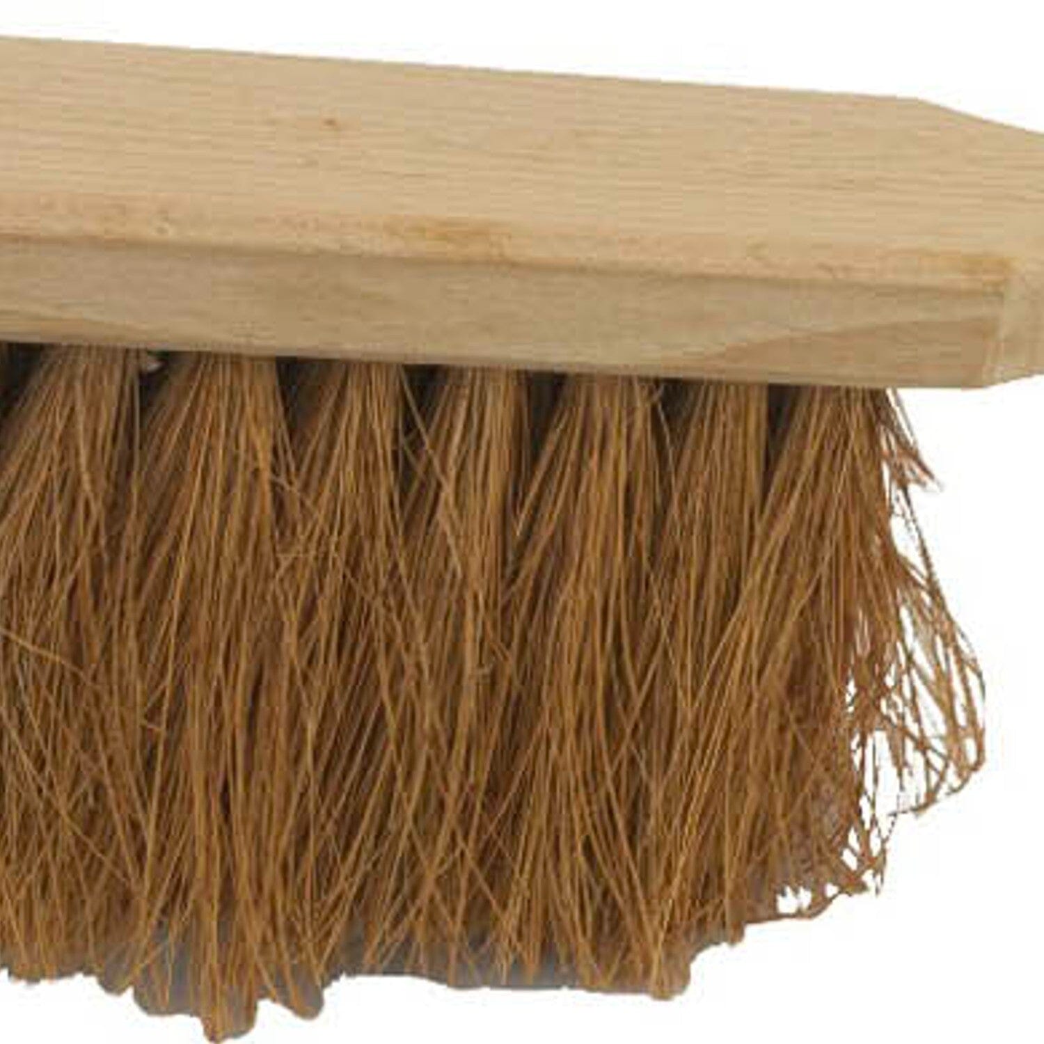 Handborstel met houten handvat - kokoshaar ca. 45 cm Detail