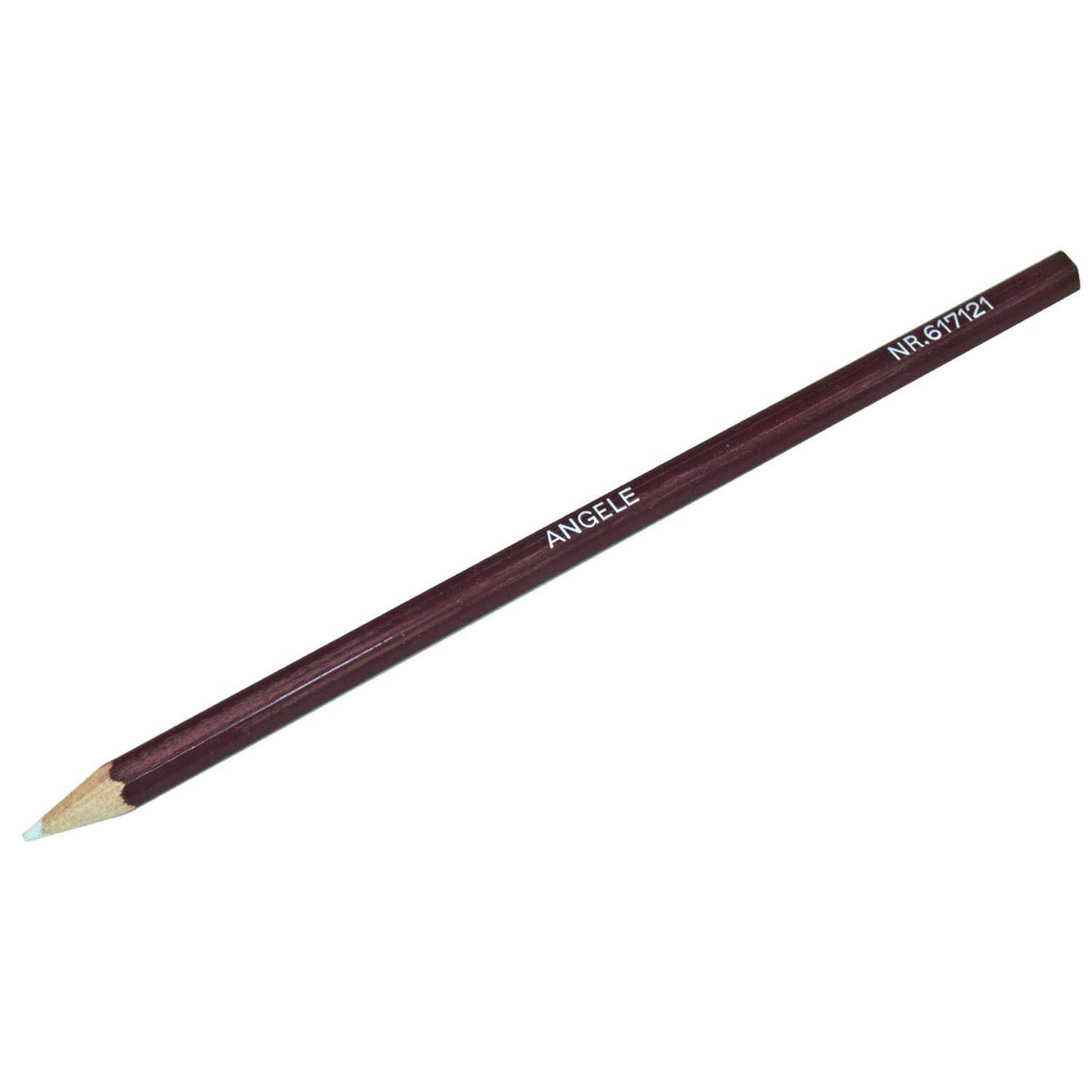 Houten potlood met witte stift zijaanzicht