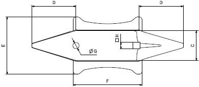 Kanca aambeeld 75 kg technische tekening
