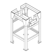 LU 400 onderstel voor geperforeerde plaat 400 x 400 mm Technische tekening