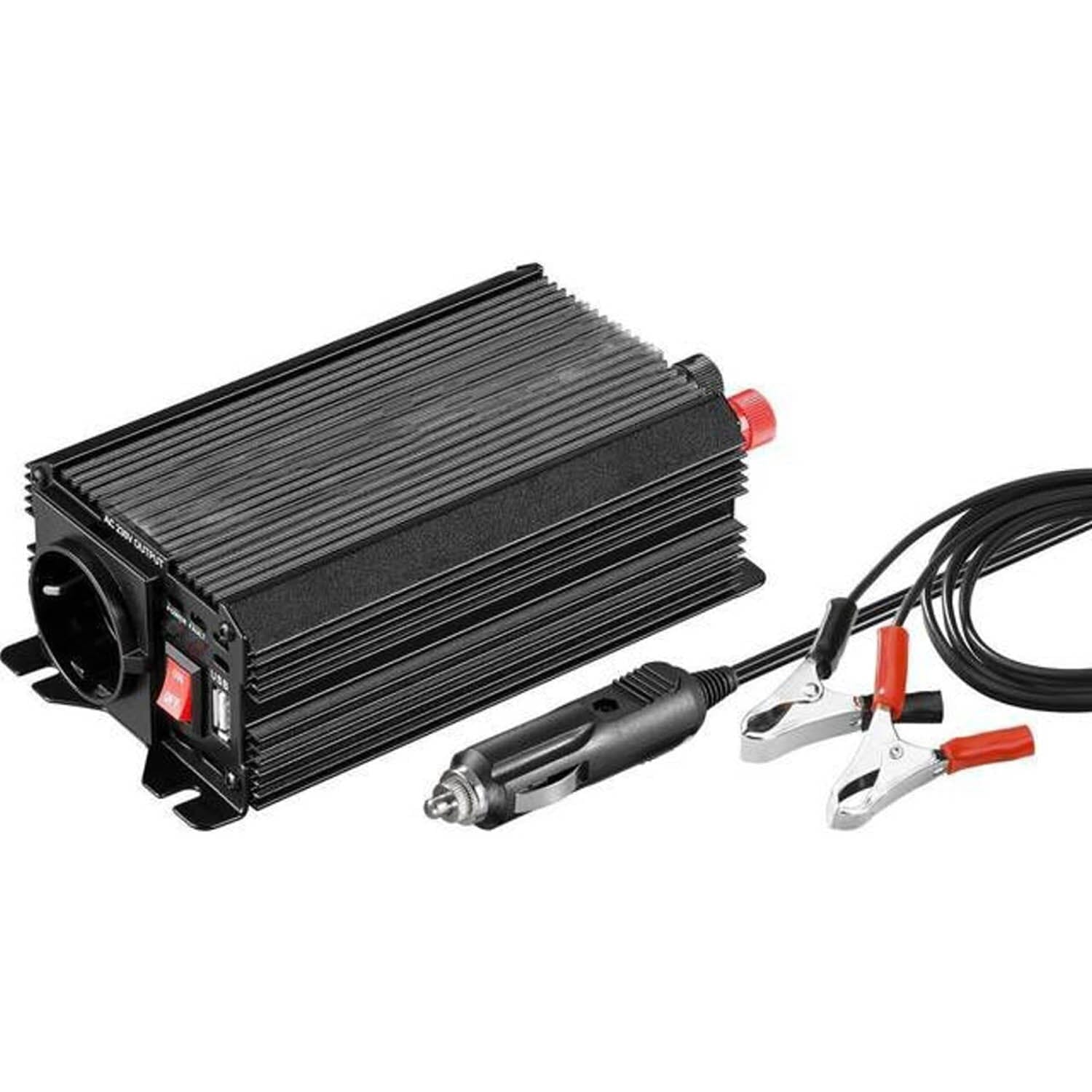 Omvormer 300W DC/AC voor 230V veldsmederijen Inhoud verpakking