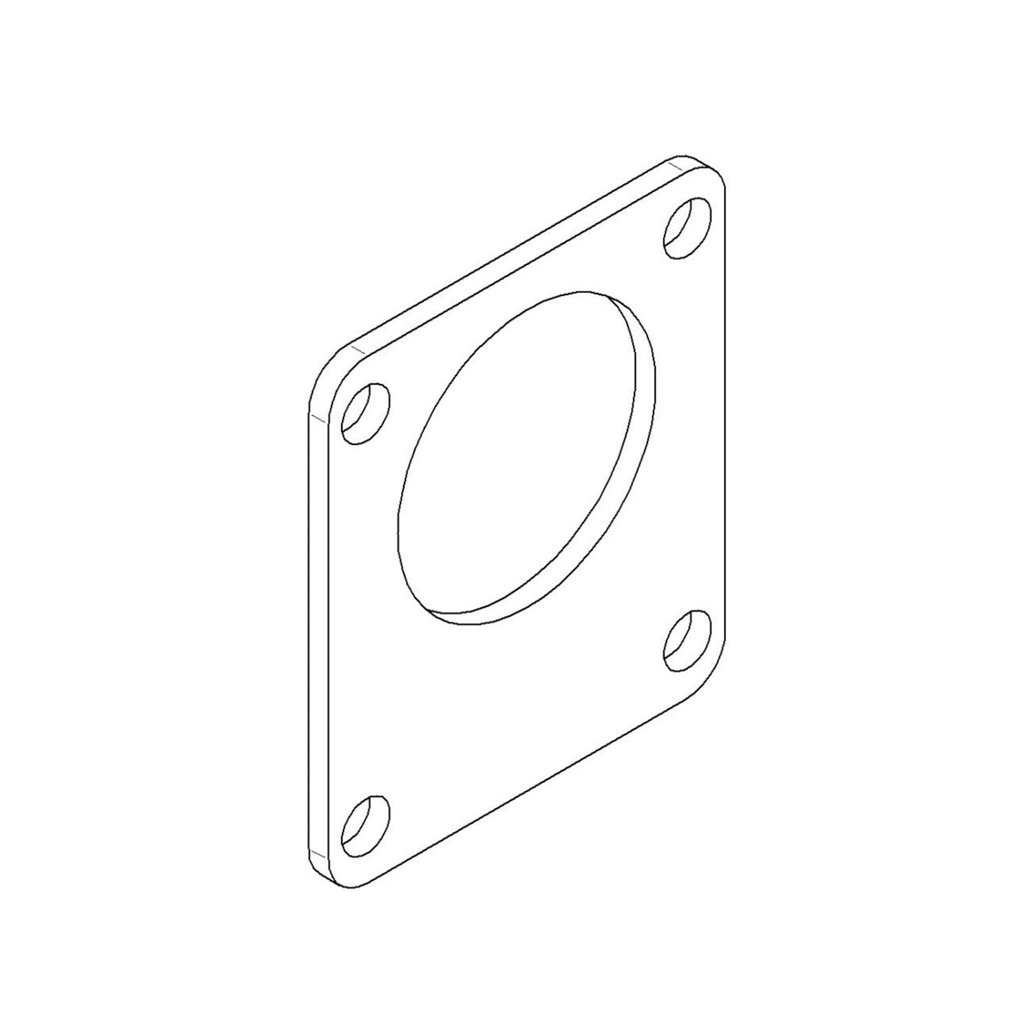 Pakking handventilator H-11 115 x 100 mm Technische tekening