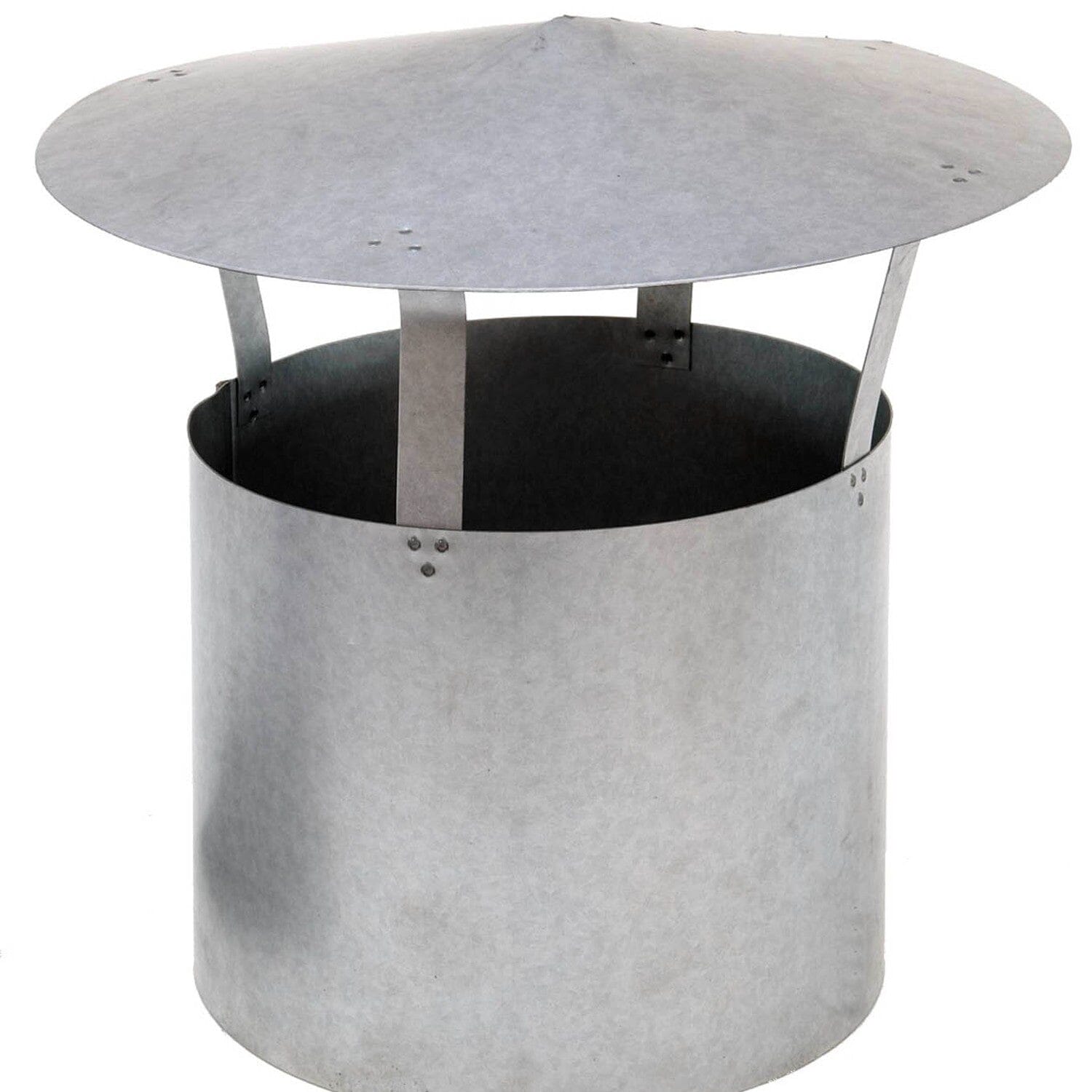 Regenkap ø 250 mm gegalvaniseerd Vooraanzicht