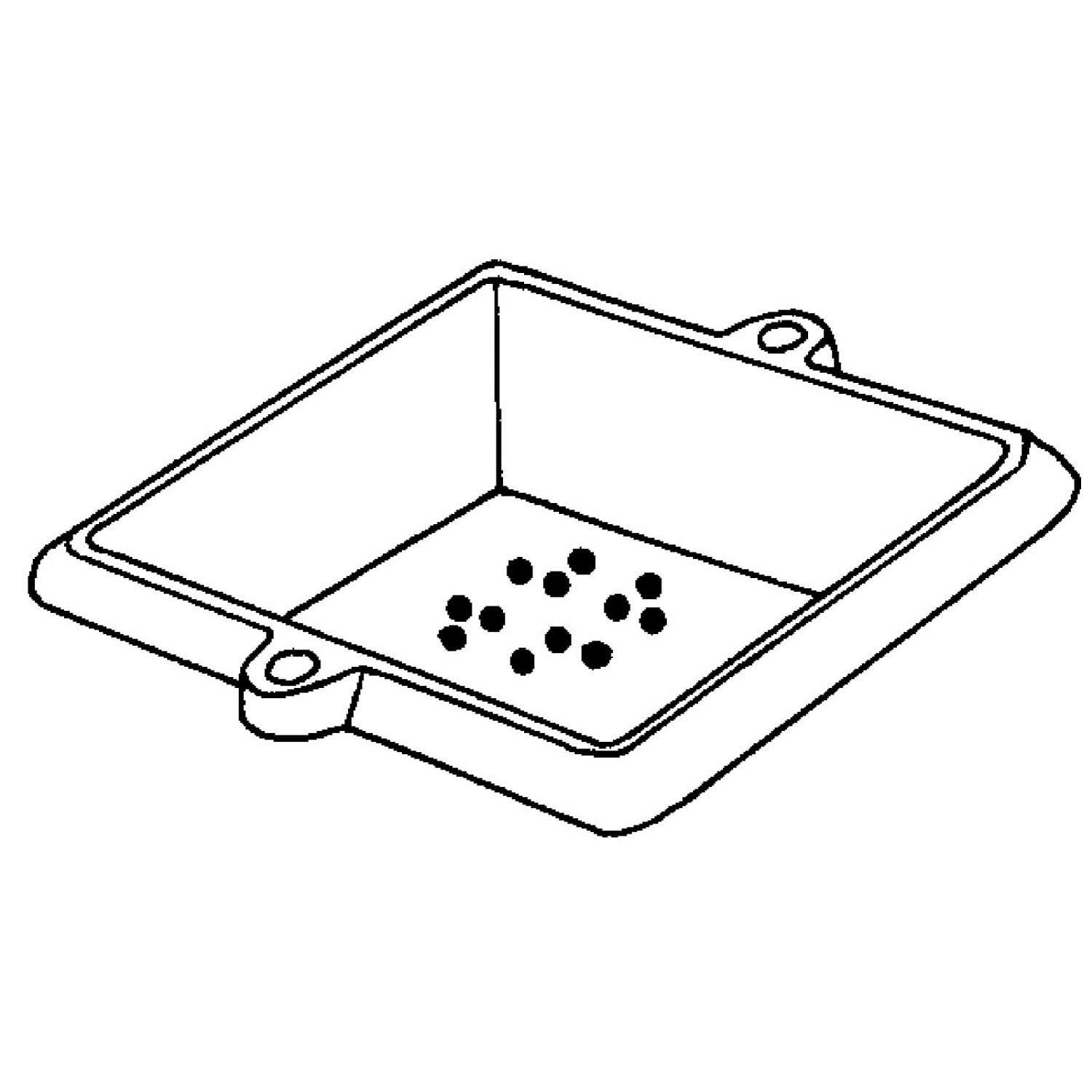 Reserve vuurpot maat 1 - gietijzer technische tekening