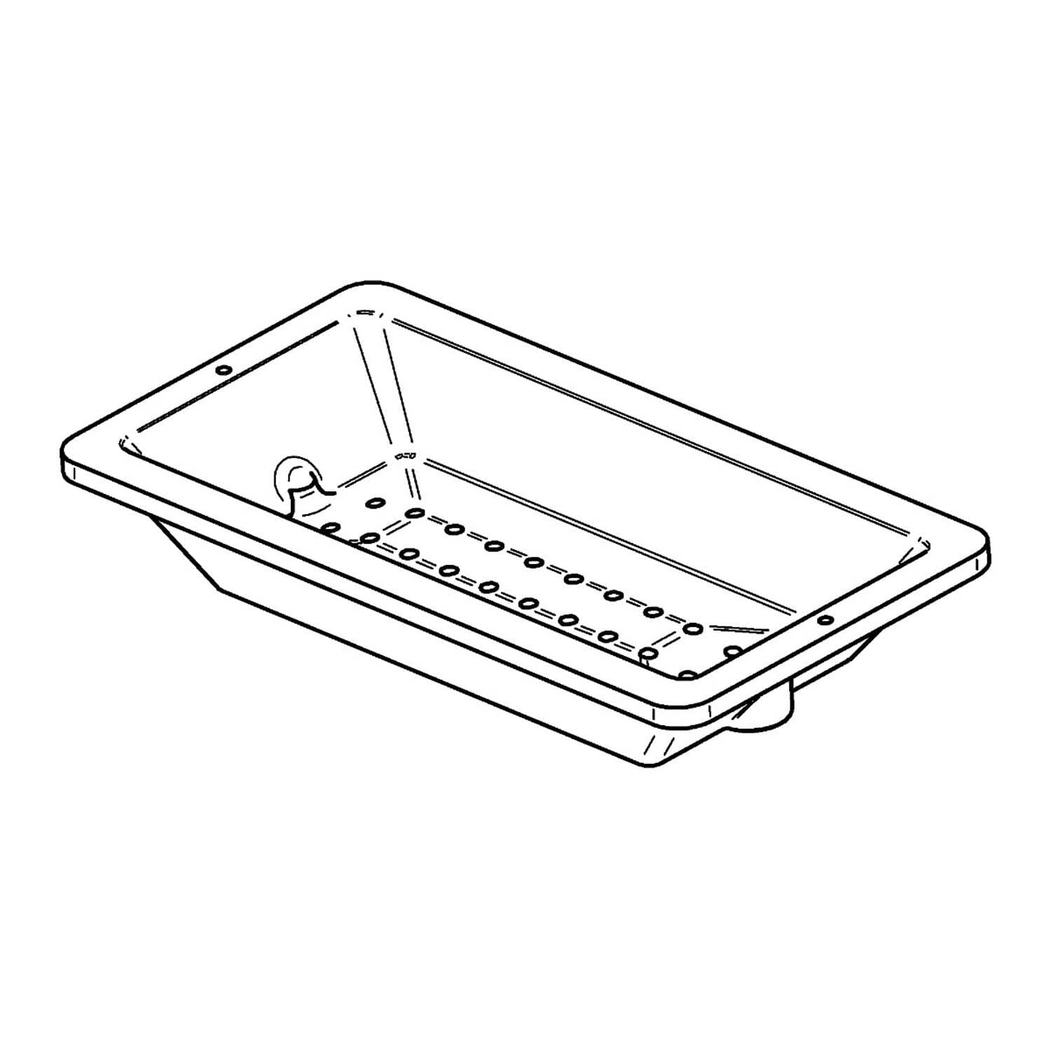 Reserve vuurpot maat 7 - gietijzer Technische tekening