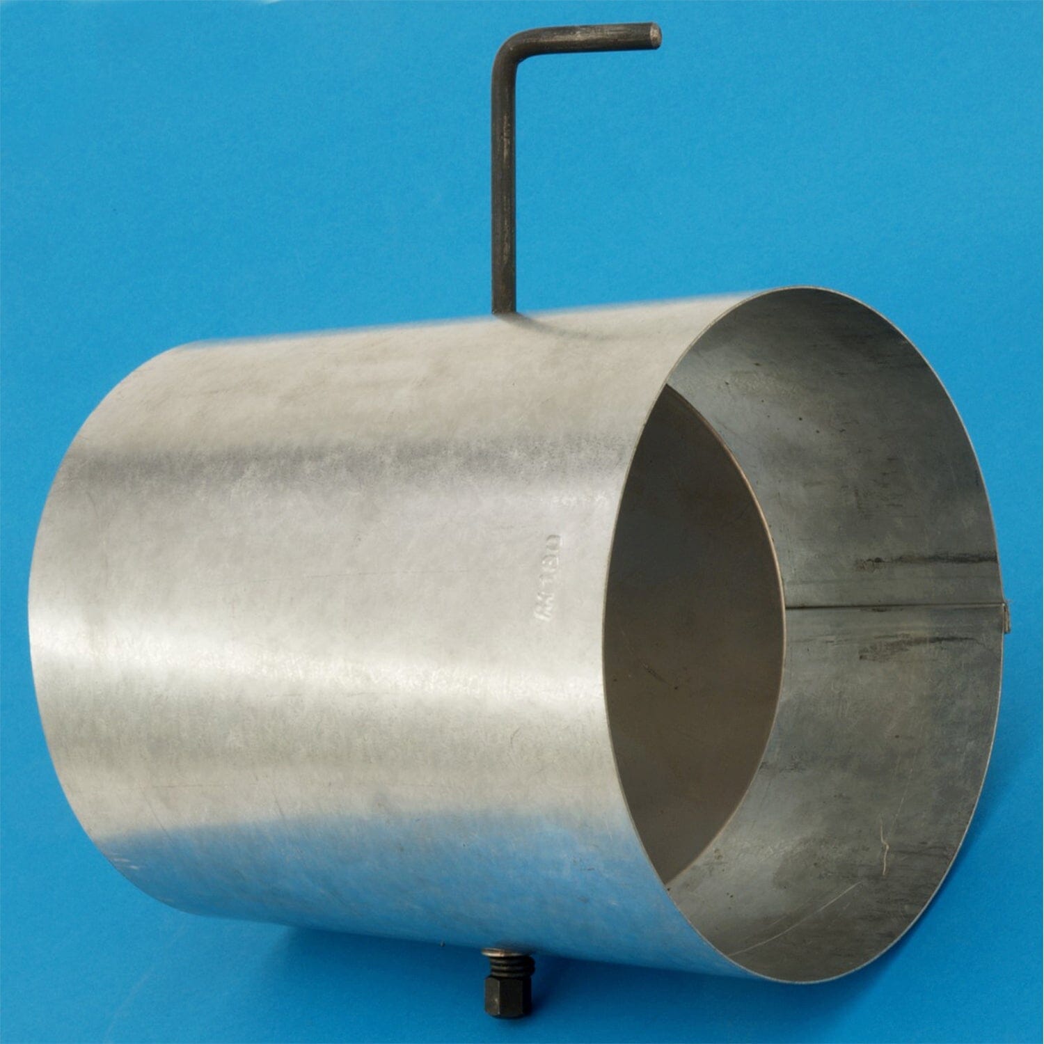 Rookgasklep ø 220 mm met hendel zijaanzicht