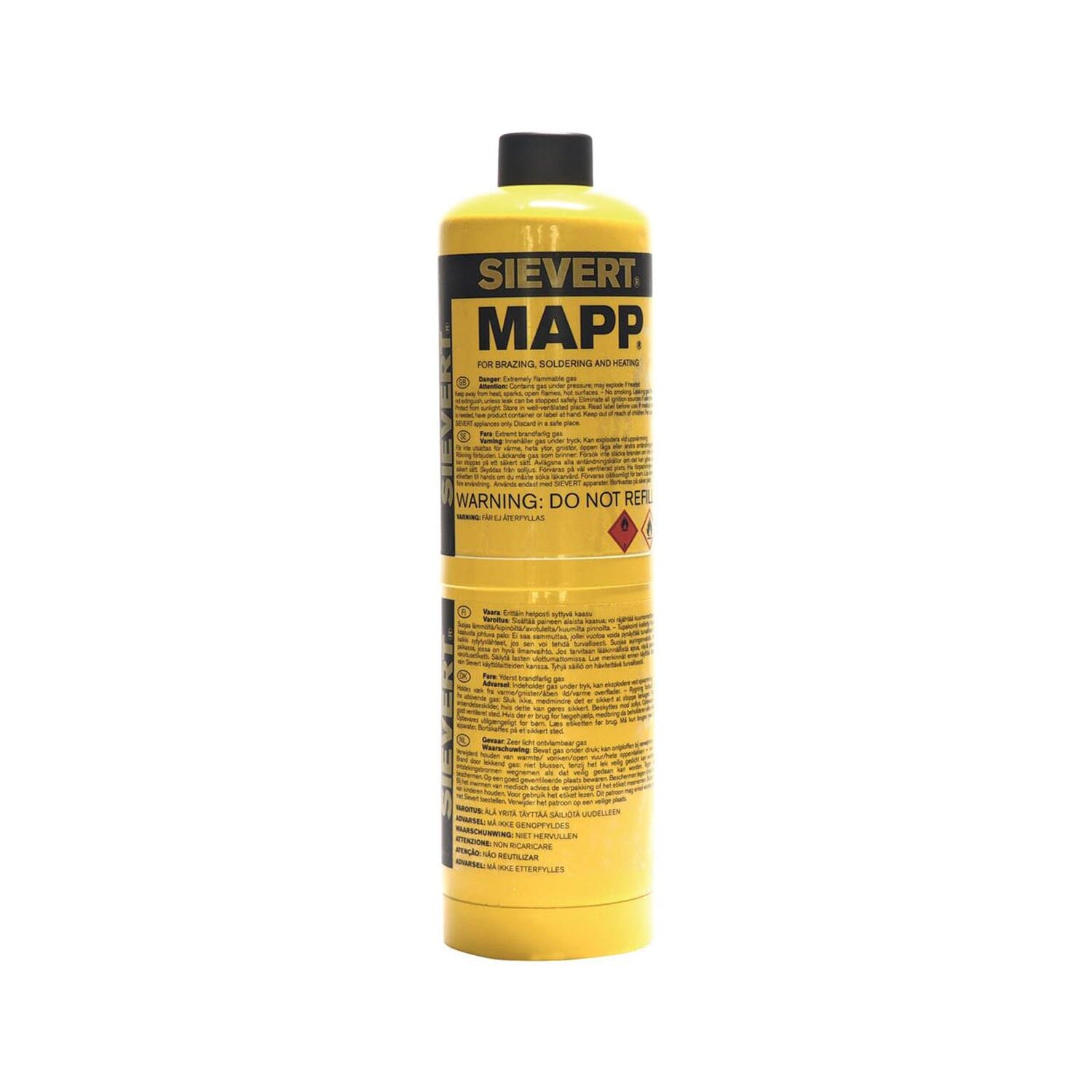 Sievert gaspatroon MAPP gas 640 ml Vooraanzicht