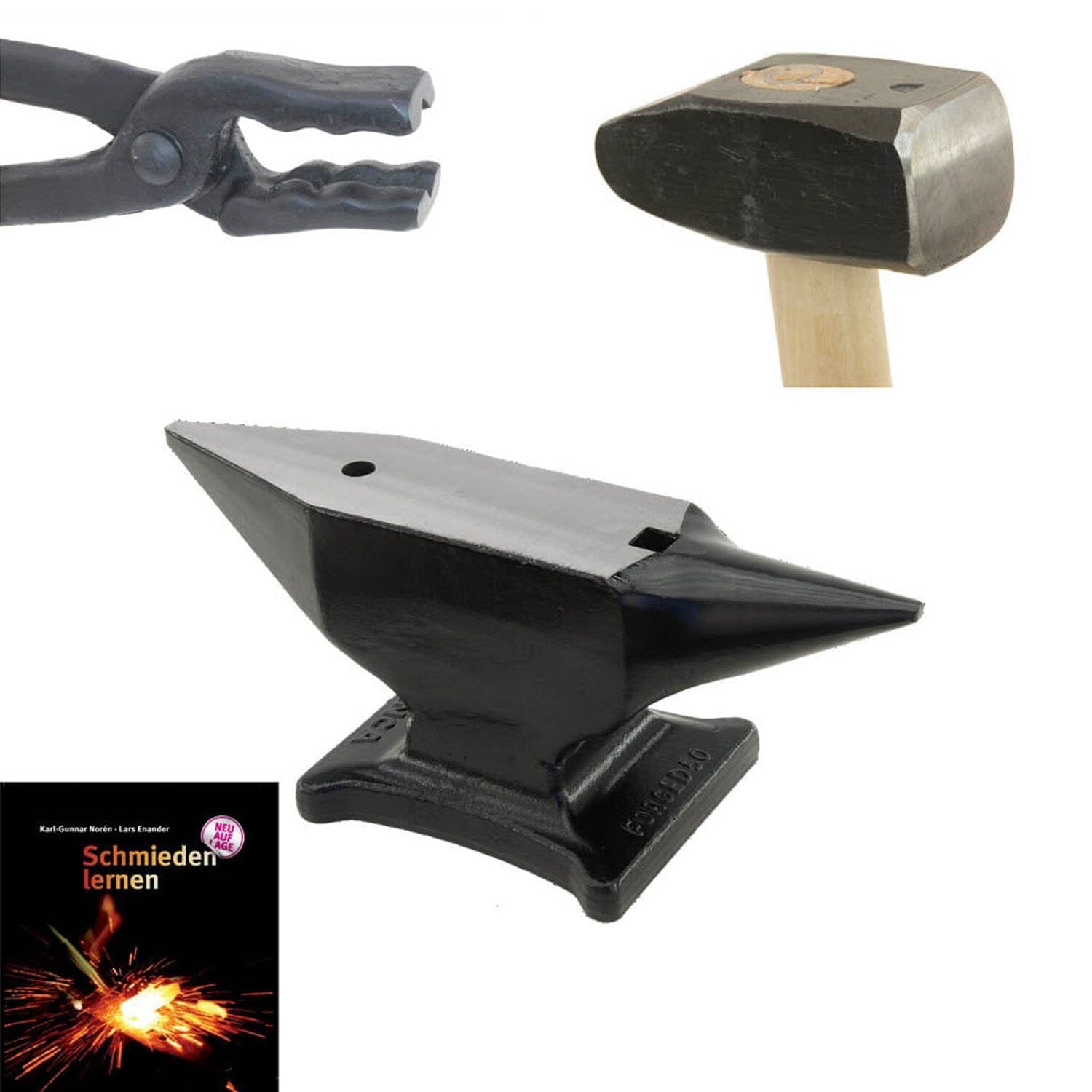 Smederij pakket 2 - aambeeld 50 kg Inhoud verpakking