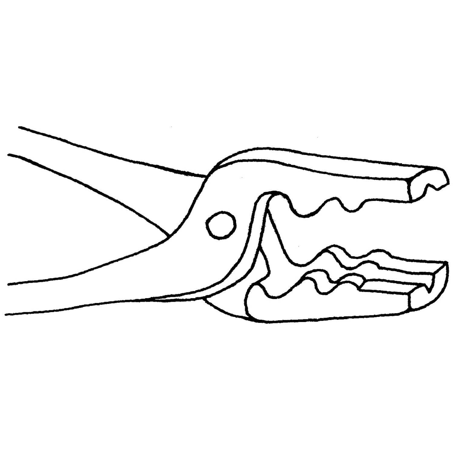 Smidstang wolfsbek 500 mm technische tekening