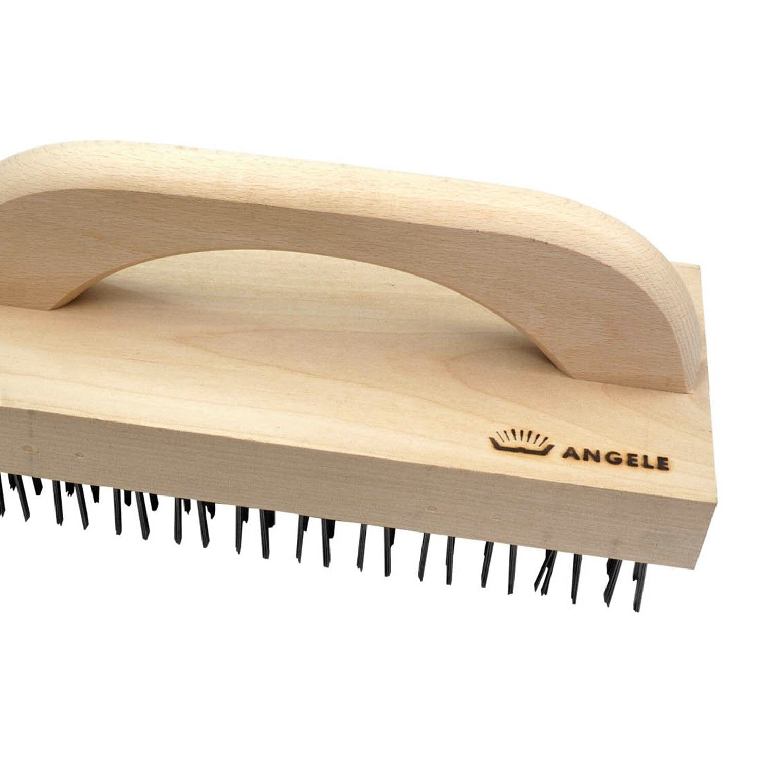 Tondelborstel met houten handvat Detail