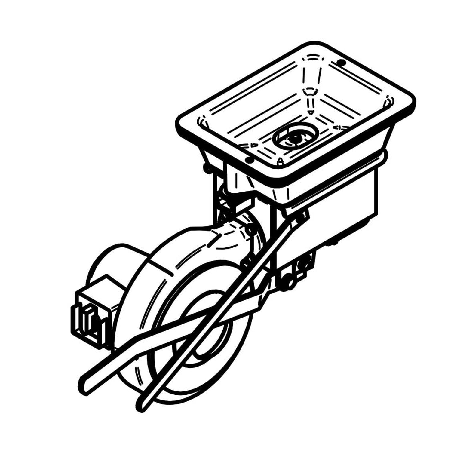 Vuurpot compleet type EE-2/RD-0 Technische tekening