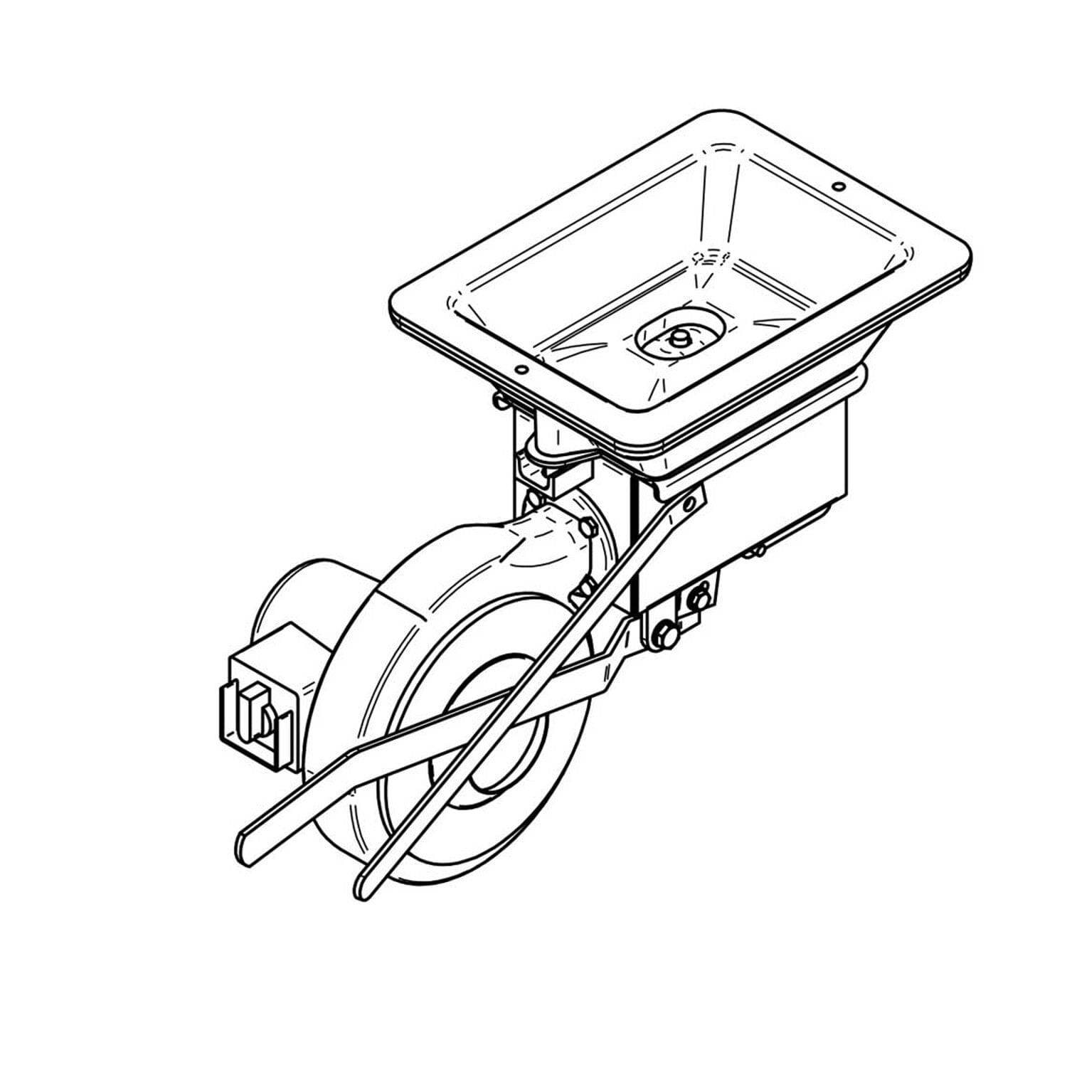 Vuurpot compleet type EE-4/RD-0 400 V technische tekening
