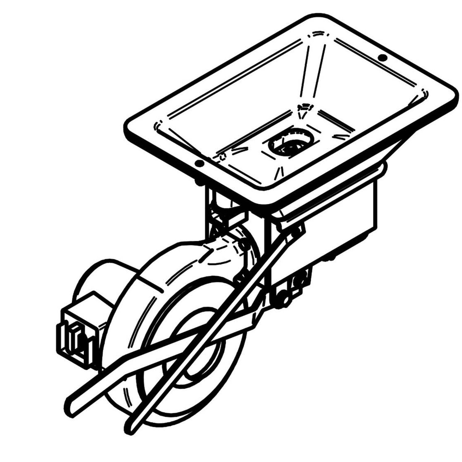 Vuurpot compleet type EE-5/RE-0 230 V technische tekening