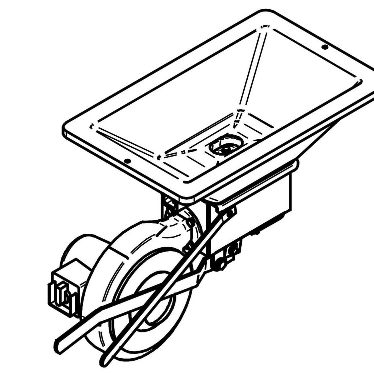Vuurpot compleet type EE-6/RE-0 230 V Technische tekening