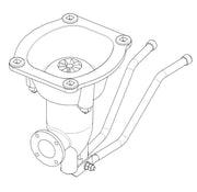 Vuurpot type C 10 met wervelmondstuk Technische tekening
