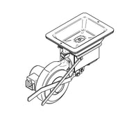 Vuurpot compleet type EE-4/RE-0 met ventilator Technische tekening