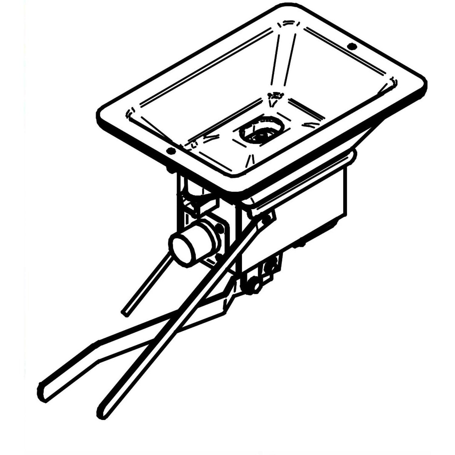 Vuurpot type EE-5 gietijzer technische tekening