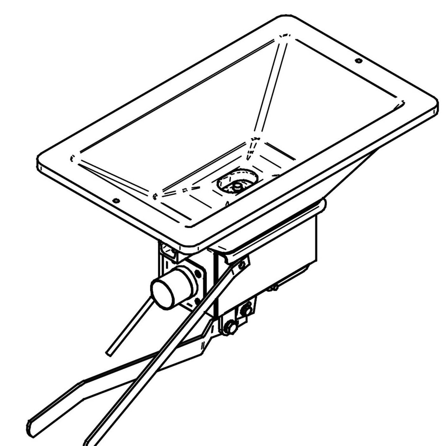 Vuurpot type EE-6 gietijzer technische tekening
