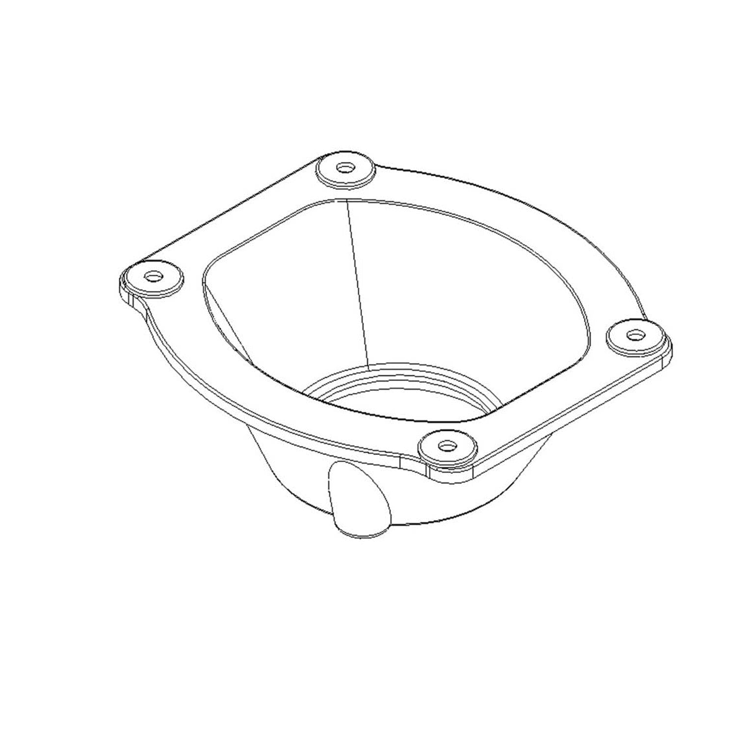 Vuurpot voor C 15 - gietijzer Technische tekening