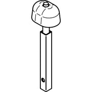 Vuurtong met regelstaaf EE technische tekening