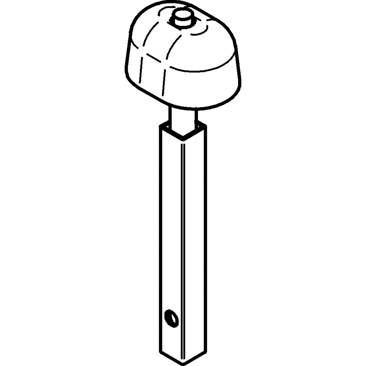 Vuurtong met regelstaaf EE technische tekening