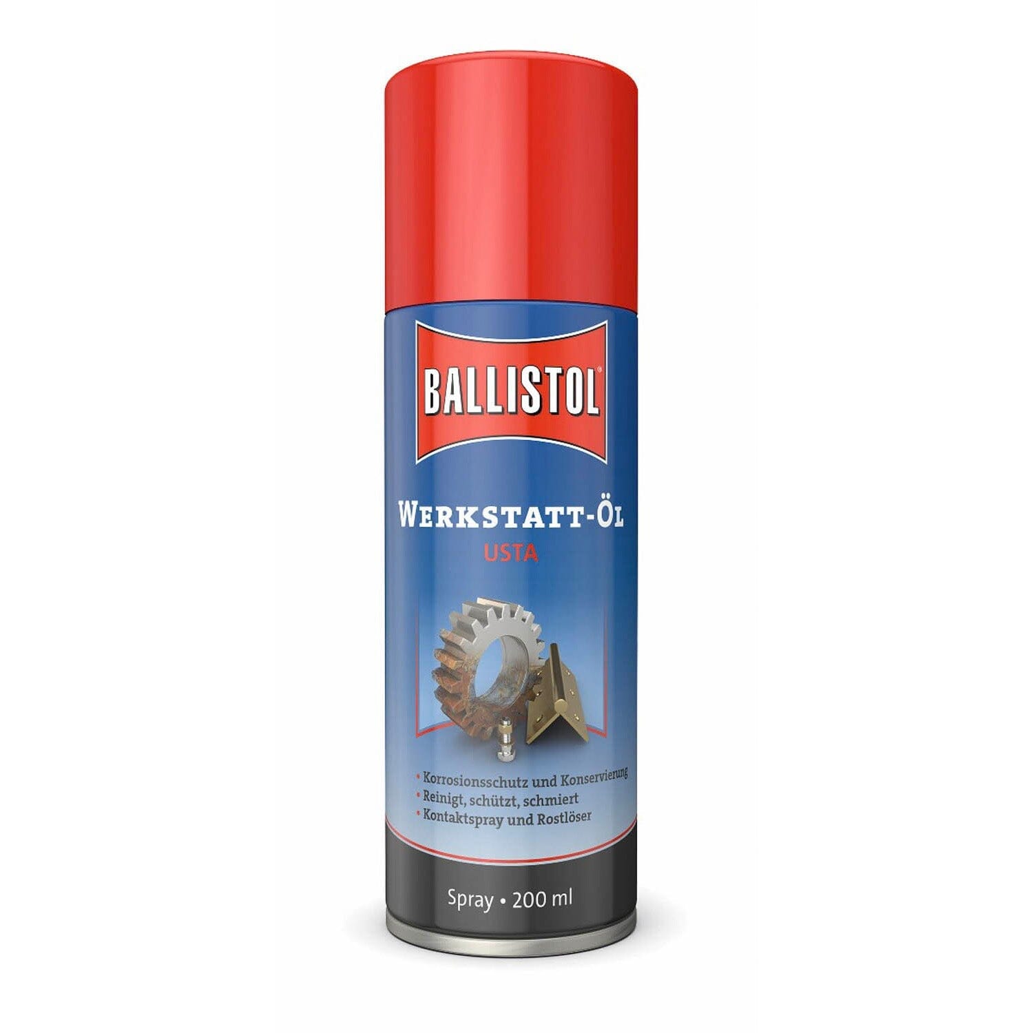 Werkplaatsolie spray 200 mL Vooraanzicht