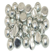 Zuiver tin pellets 25 x 12 mm Boven aanzicht